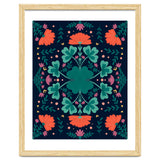 Clovers And Flowers Teal and Orange thumbnail