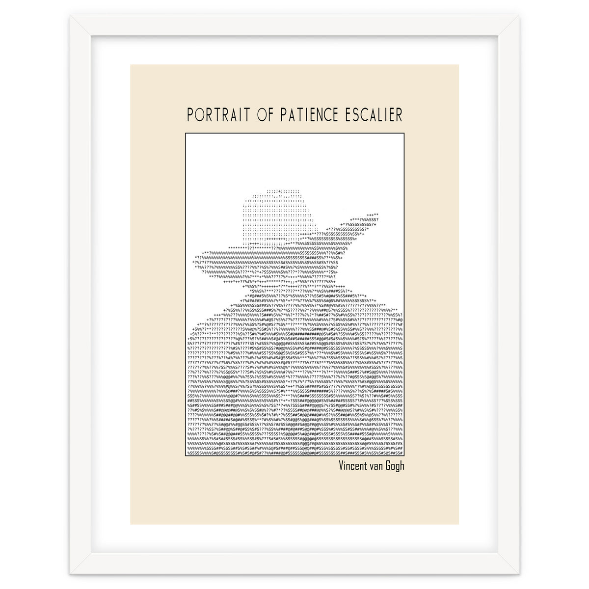 Portrait Of Patience Escalier Vincent Van Gogh Ascii Art