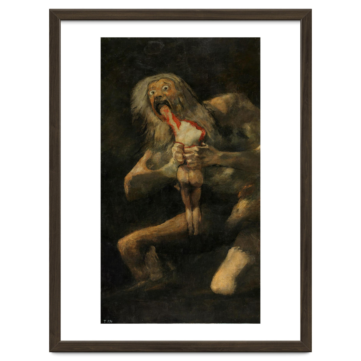 Francisco de Goya y Lucientes / 'Saturn devouring one of his sons', 1820-1823, Spanish School.