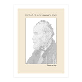Portrait Of An Old Man With Beard – Ascii Art (vincent Van Gogh) (Print Only) thumbnail
