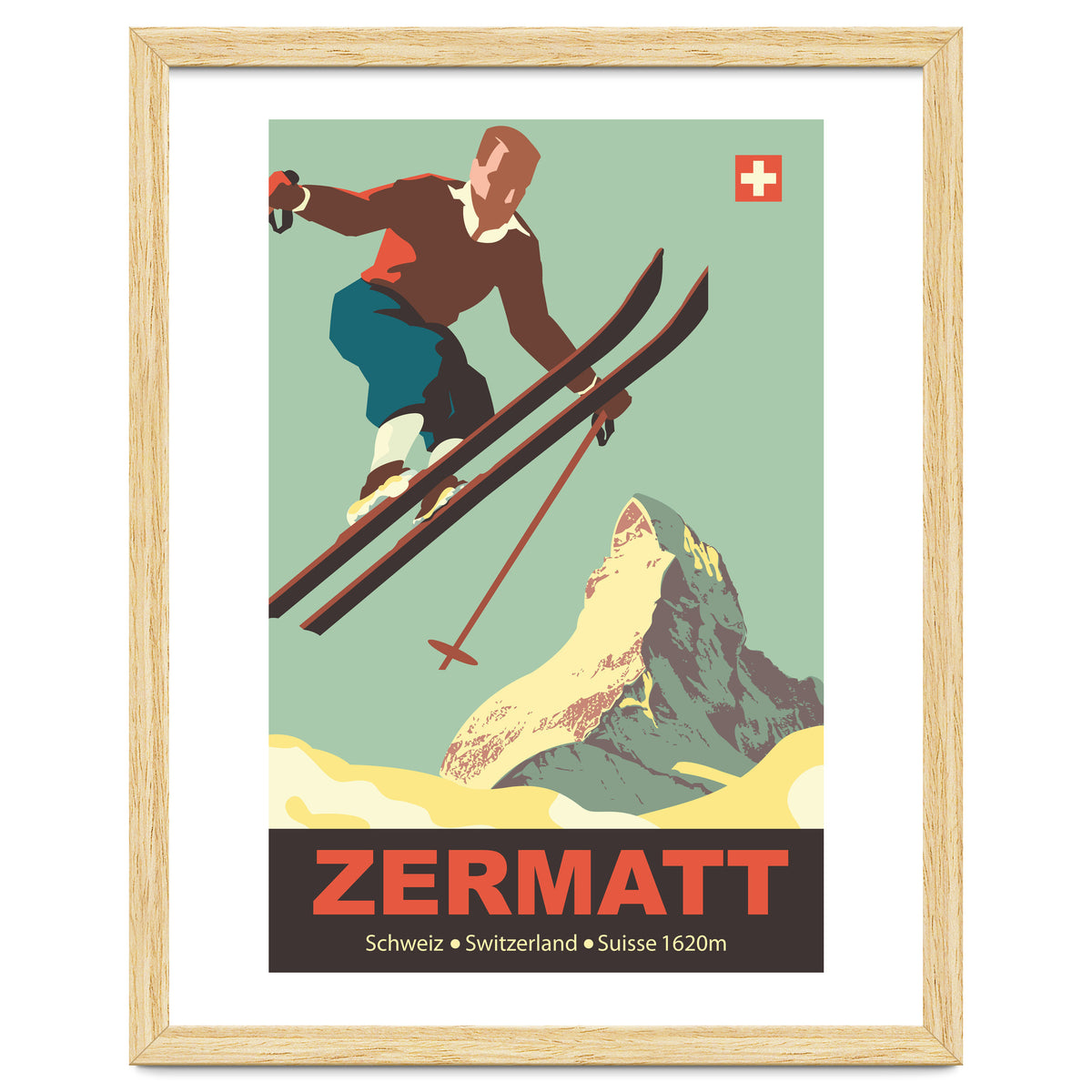 Ski Jump on Zermatt, Switzerland