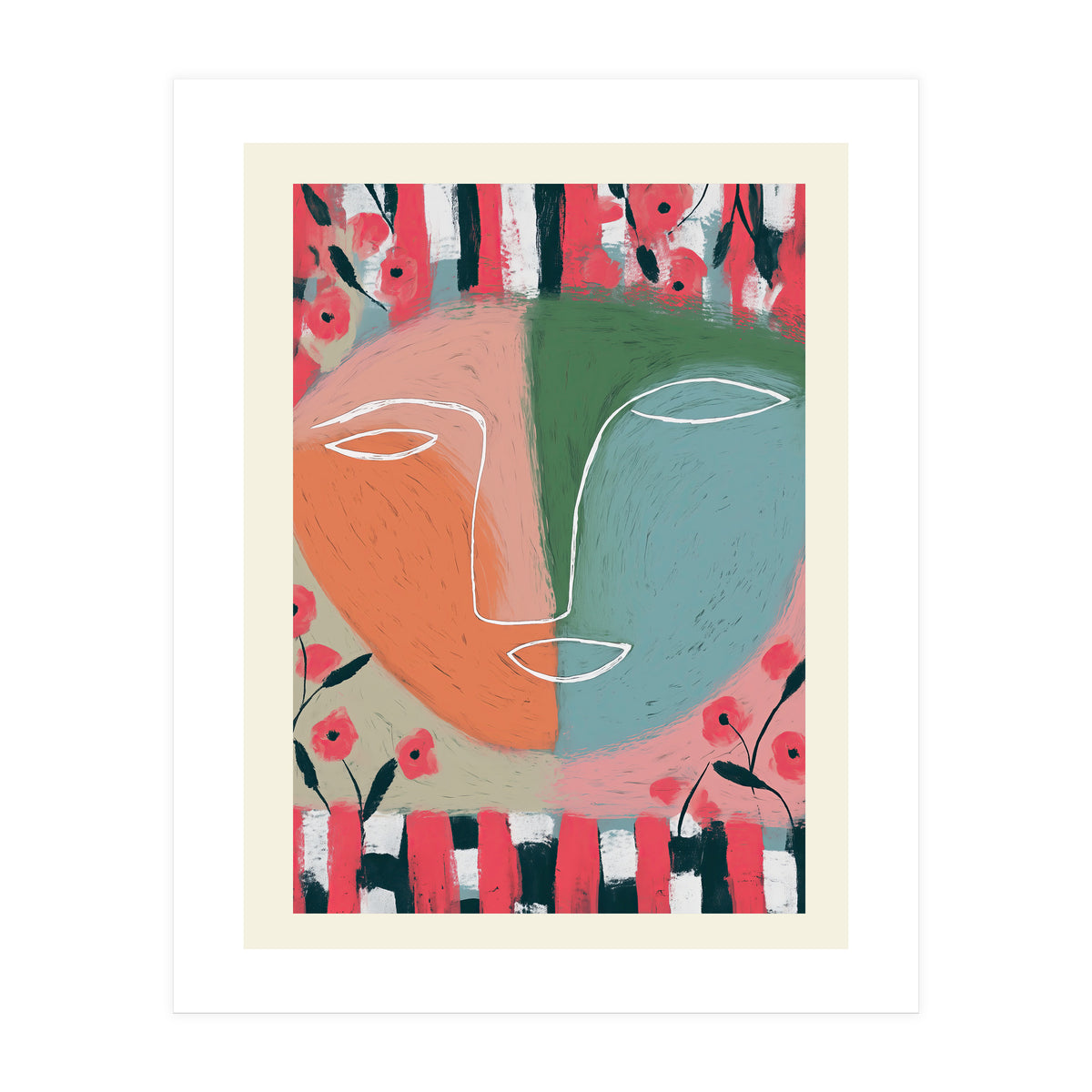 Dreams In Coral And Sage (Print Only)