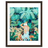 Backyard | Jungle Tropical Nature Painting | Botanical Plant Lady Banana Tree Garden Watercolor thumbnail