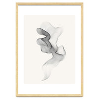 Abstract Black And White Swirling Lines Flowing Form