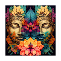 Twin Lotus Buddha Portrait (Print Only)
