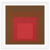 JOSEF ALBERS - HOMAGE TO THE SQUARE, RED, BROWN