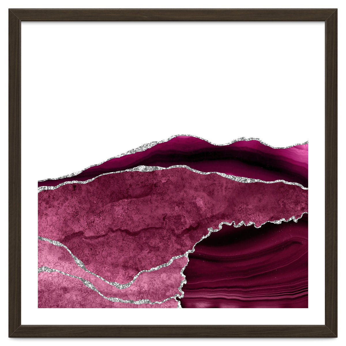 Burgundy & Silver Agate Texture 14