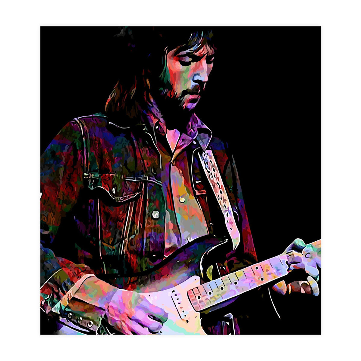 Eric Clapton Rock and Blues Guitarist Legend v2 (Print Only)