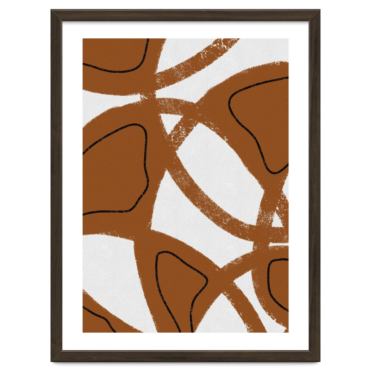 Abstract Brown and Black Lines