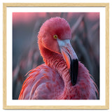 Pink Flamingo Bird Close Up Portrait thumbnail