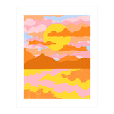 Colors Of The Sky, Sunset Sunrise Nature Landscape Illustration, Travel Adventure Bohemian Colorful (Print Only) thumbnail