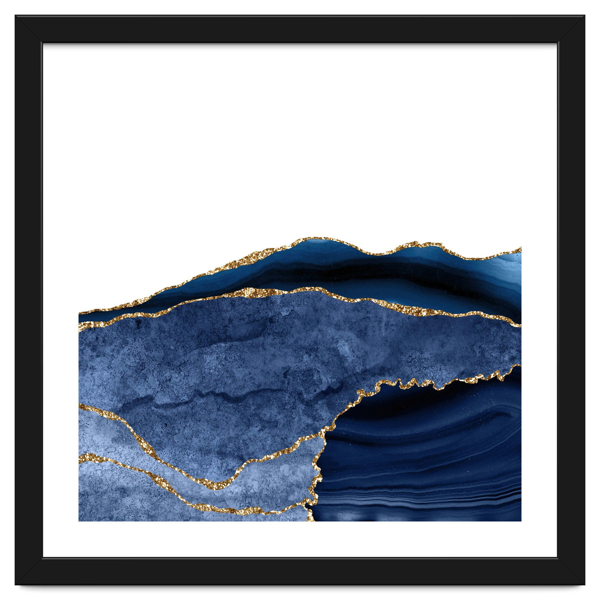 Navy & Gold Agate Texture 24