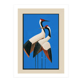 Stillness In Motion Abstract Cranes In Blue (Print Only) thumbnail
