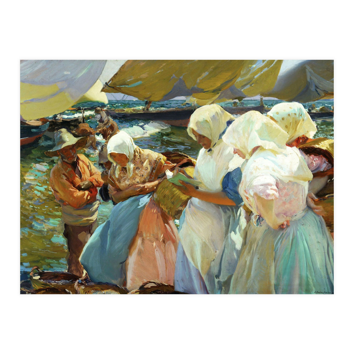 Joaquín Sorolla / 'Women of Valencia at the Beach', 1915, Oil on canvas, 93 x 126 cm. (Print Only)