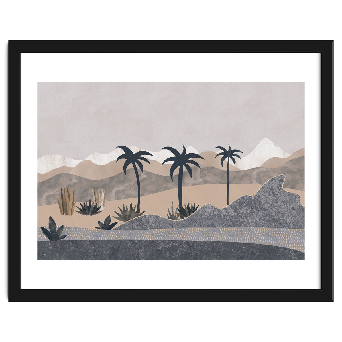 Abstract Landscape Palm Oasis