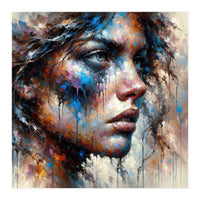 Intense Abstract Side Portrait (Print Only)