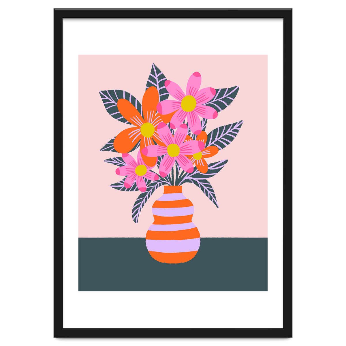 Colorful Flowers In a Vase