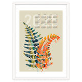 Calendar 2025 colorful fern leaves thumbnail