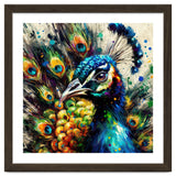 Vibrant Peacock Portrait thumbnail