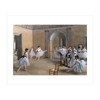 The Dance Foyer at the Opera on the rue Le Peletier, 1872 - 32x46 cm - oil on canvas. (Print Only)