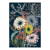 Springtime daisies dark blue (Print Only) thumbnail