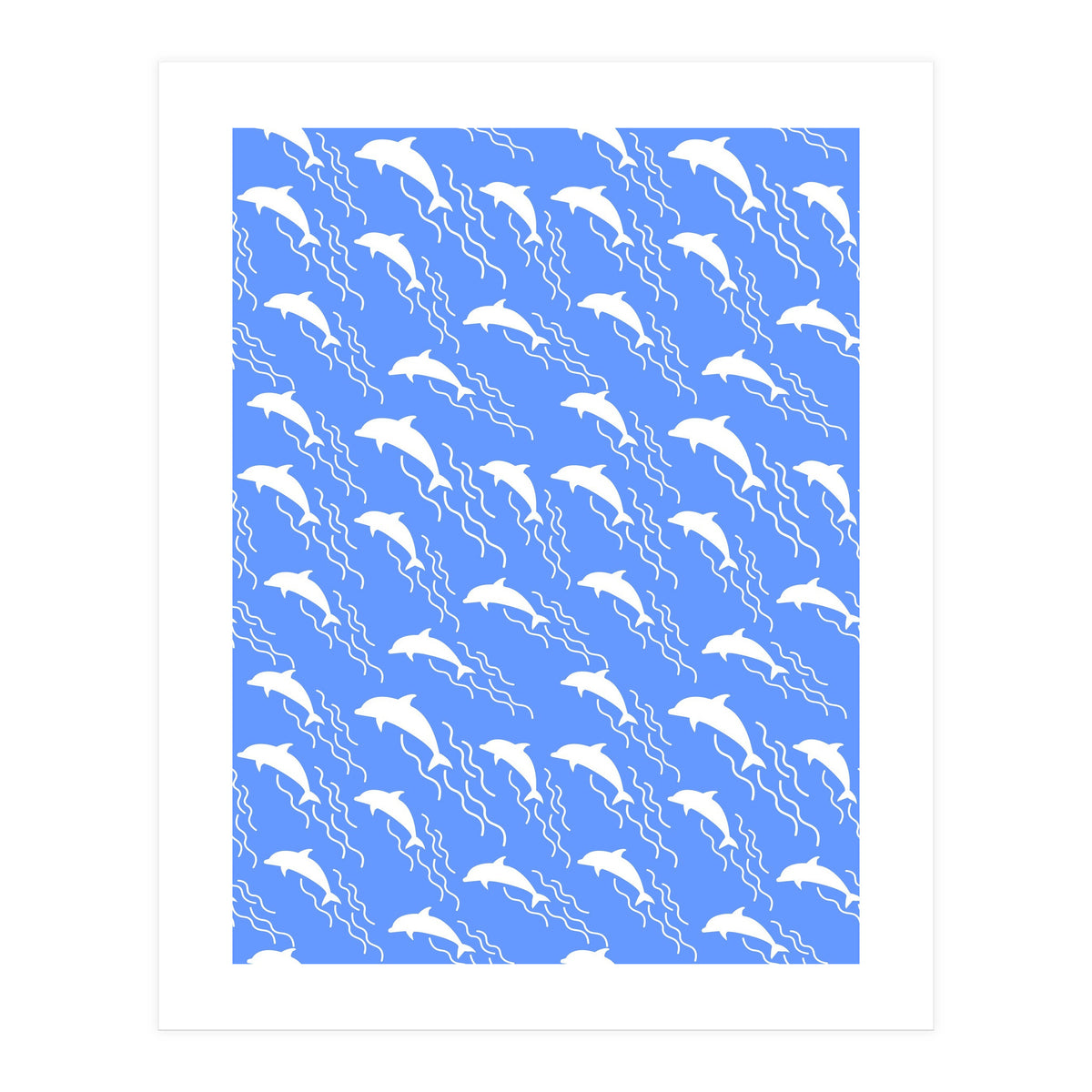 Swimming dolphins (Print Only)