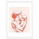 Motherhood, Human Emotion Line Art, Mother Parents Child Baby, Love Care Expression Bohemian Concept thumbnail