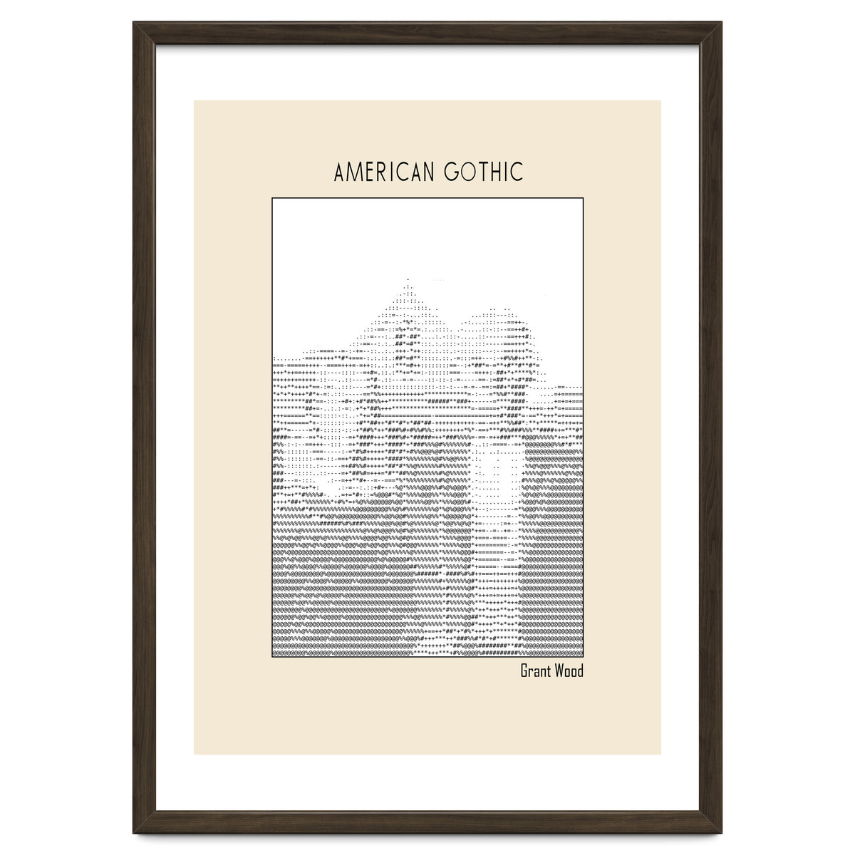 American Gothic – Grant Wood (ascii Art)