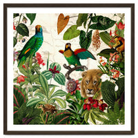 Exotic Lush Jungle And Wild Animals Landscape