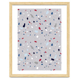 Modern Gray Blue Rounded Terrazzo thumbnail