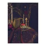 Dark Baroque Table still life moody still life oils (Print Only) thumbnail