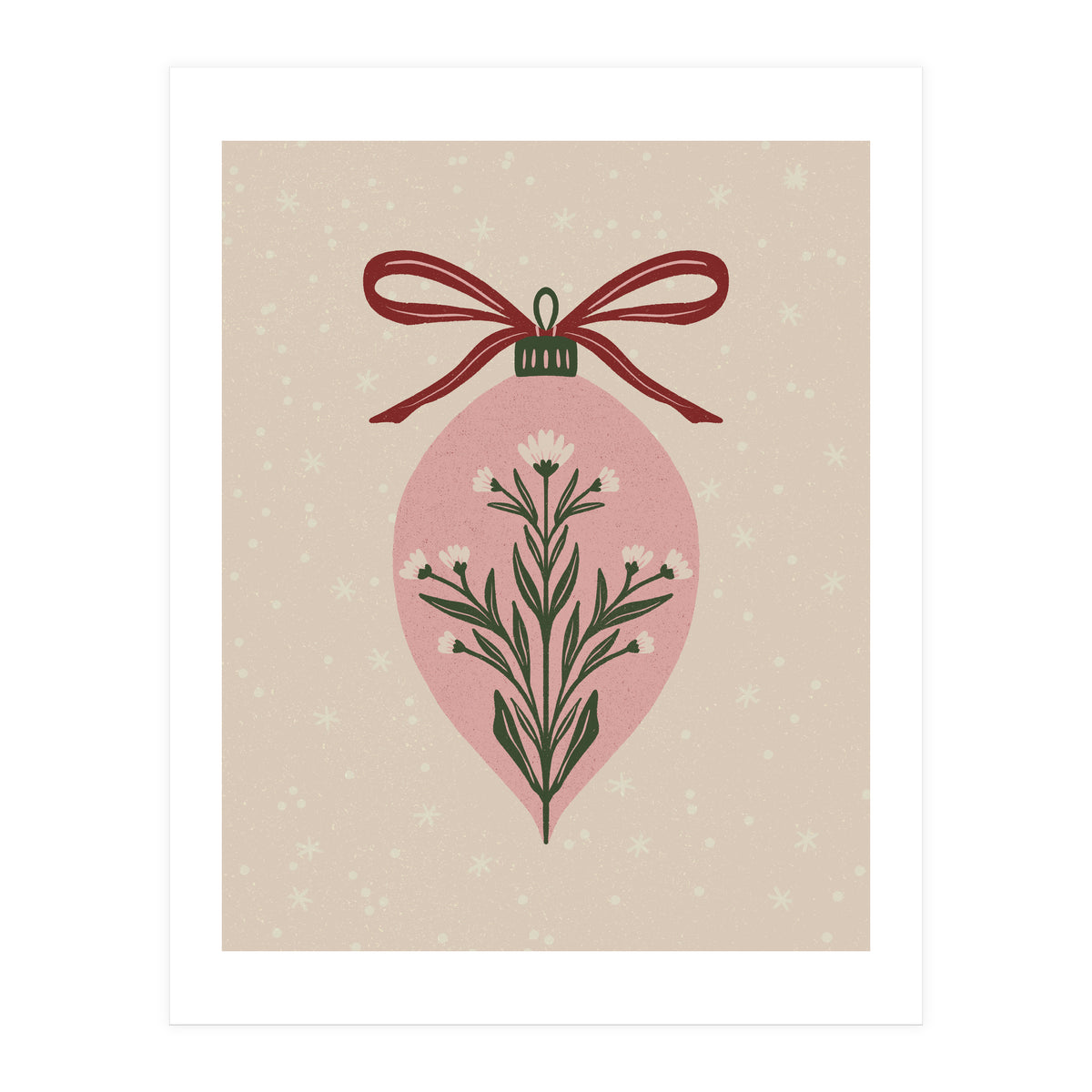 Christmas Floral Globe (Print Only)