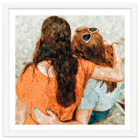 Soul Sisters | Modern Bohemian Friendship BFF Fashion | Friends Companion Summer Travel Painting