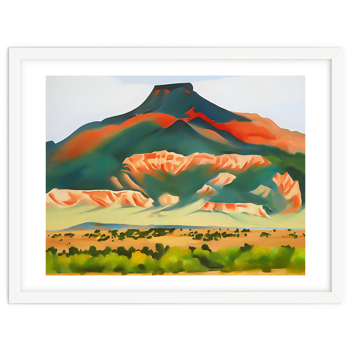 Georgia O’Keeffe – My Front Yard, Summer (1941) | Vibrant Southwestern Landscape in Modernist Style