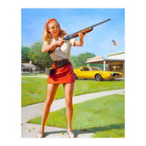 Pinup Shooting Girl (Print Only) thumbnail