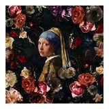 Girl With Pearl Earring And Flowers (Print Only) thumbnail