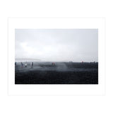 Tourists on the black sand beach - Iceland  (Print Only) thumbnail
