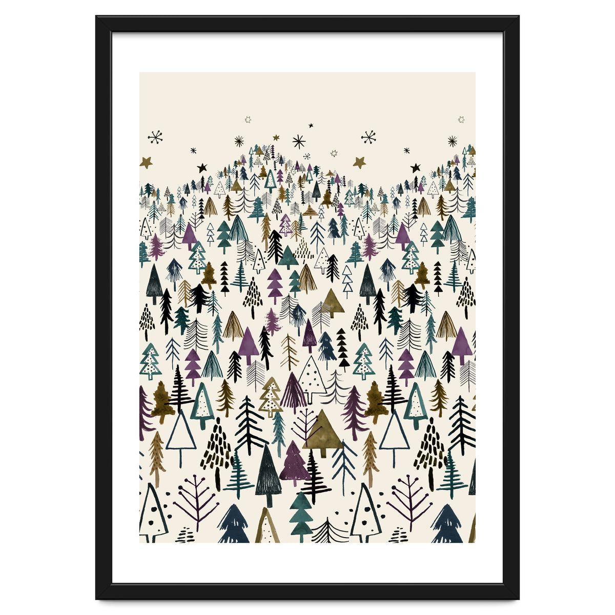 Mountain Forest Trees Winter