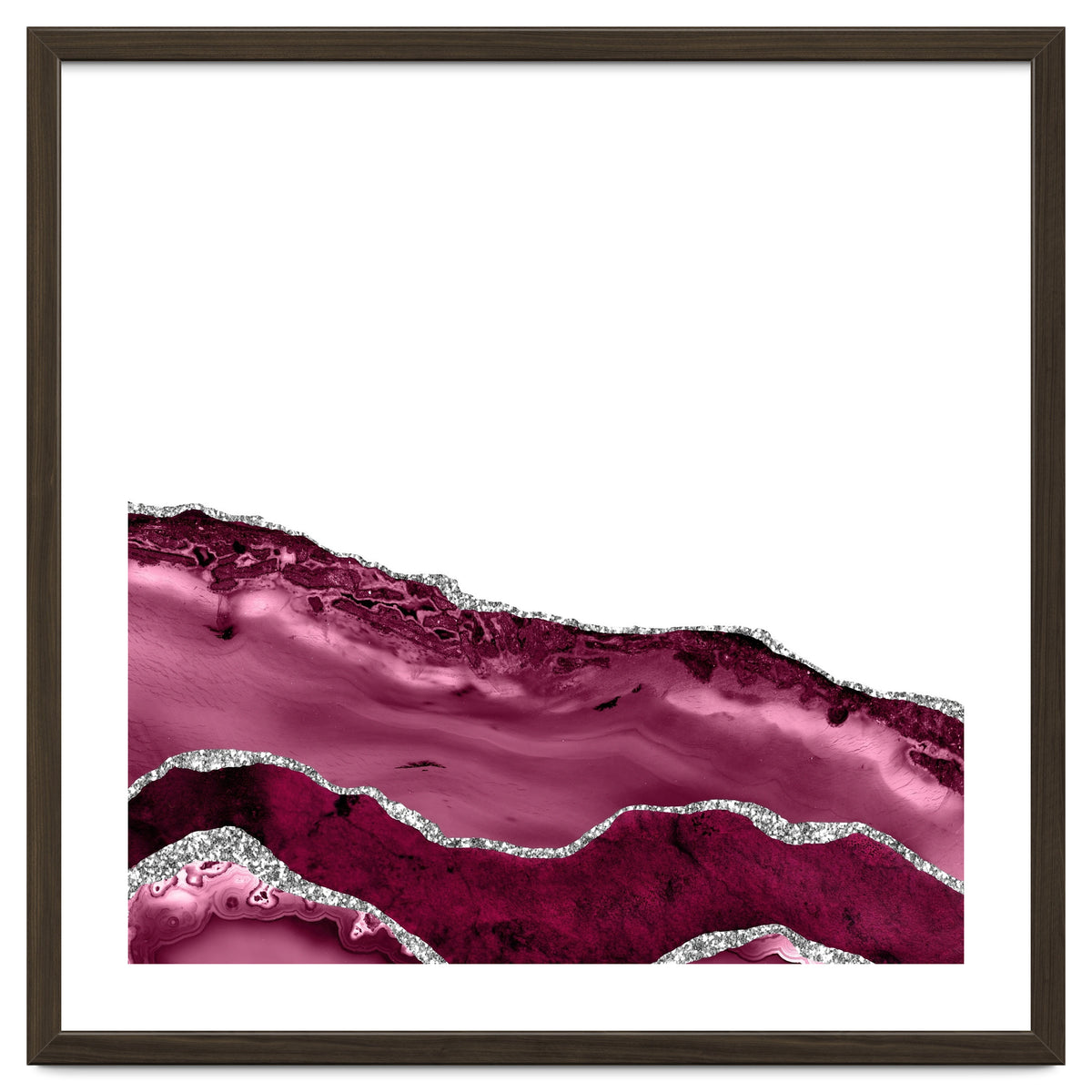Burgundy & Silver Agate Texture 10