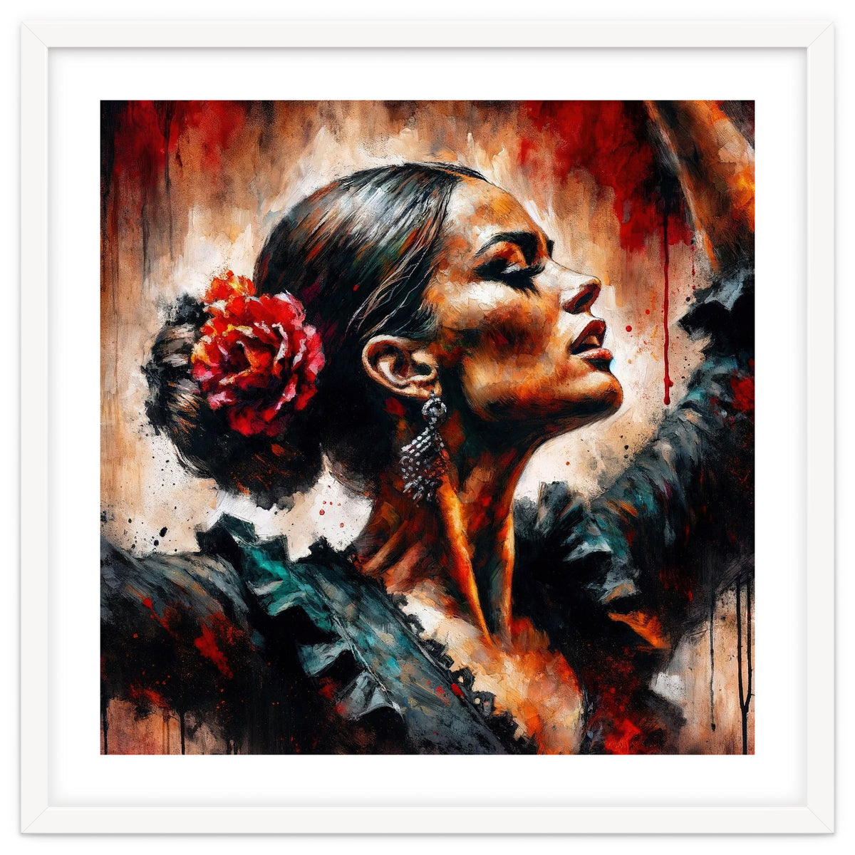 Watercolor Flamenco Dancer #5