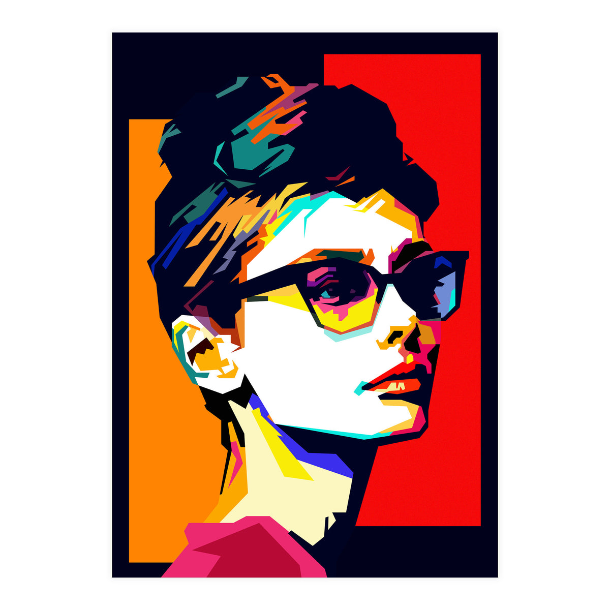 Audrey Hepburn Hollywood Star Pop Art WPAP (Print Only)