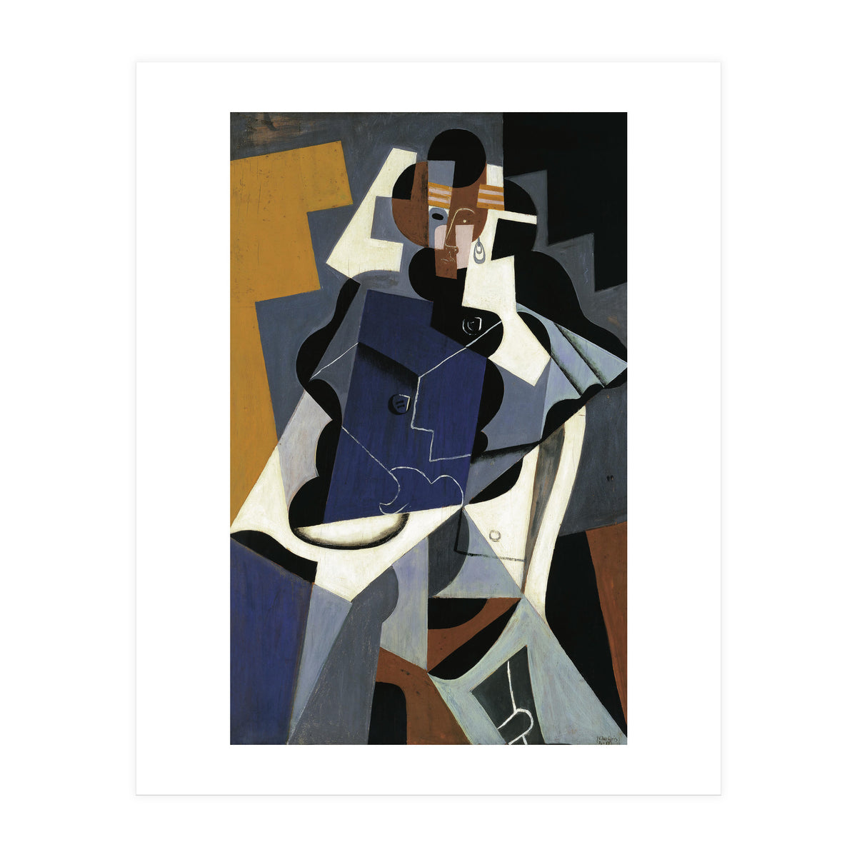 Juan Gris (Madrid, 1887-Boulogne-sur-Seine, 1927). Seated Woman (1917). Oil on panel. 116 x 73 cm. (Print Only)