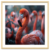 Beautiful Close Up Of A Pink Flamingo Bird