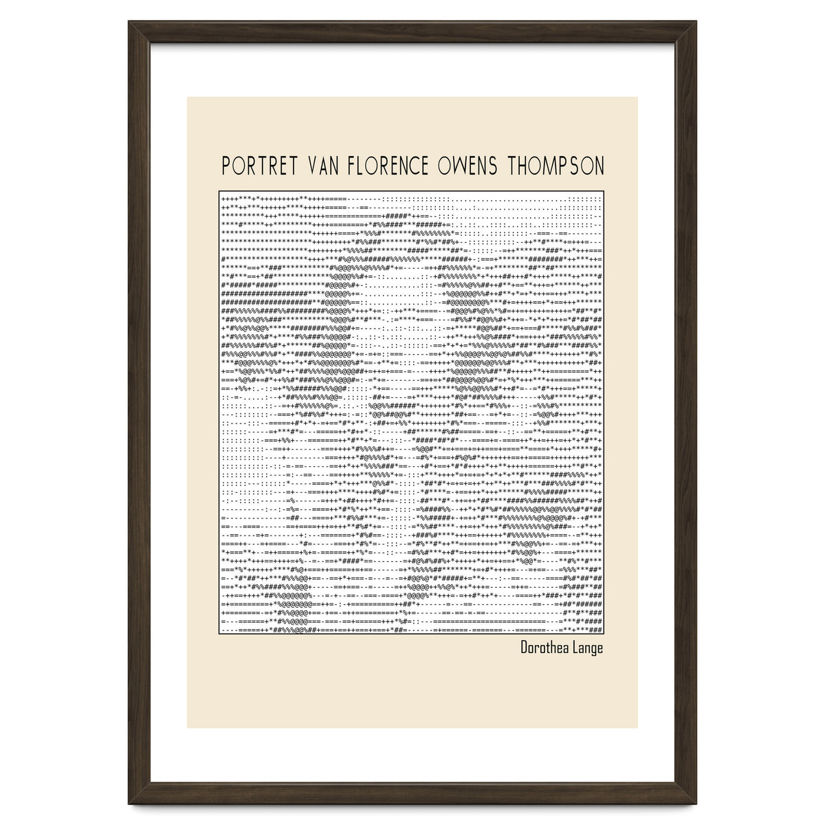 Portret Van Florence Owens Thompson (ascii Art)