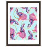 HullaHoops, Eclectic Colorful Fish Graphic Design, Animals Gold Rings Surrealism Quirky thumbnail