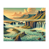 Vintage Iceland, Landscape Poster (Print Only) thumbnail