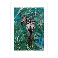 Zebra in the Jungle Heels  (Print Only)