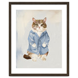 Sir James fluffy Tom cat in his blue pajamas oils thumbnail