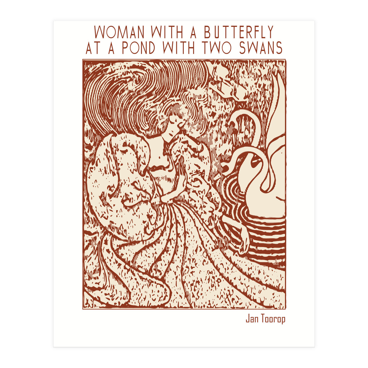 Woman With A Butterfly (Print Only)