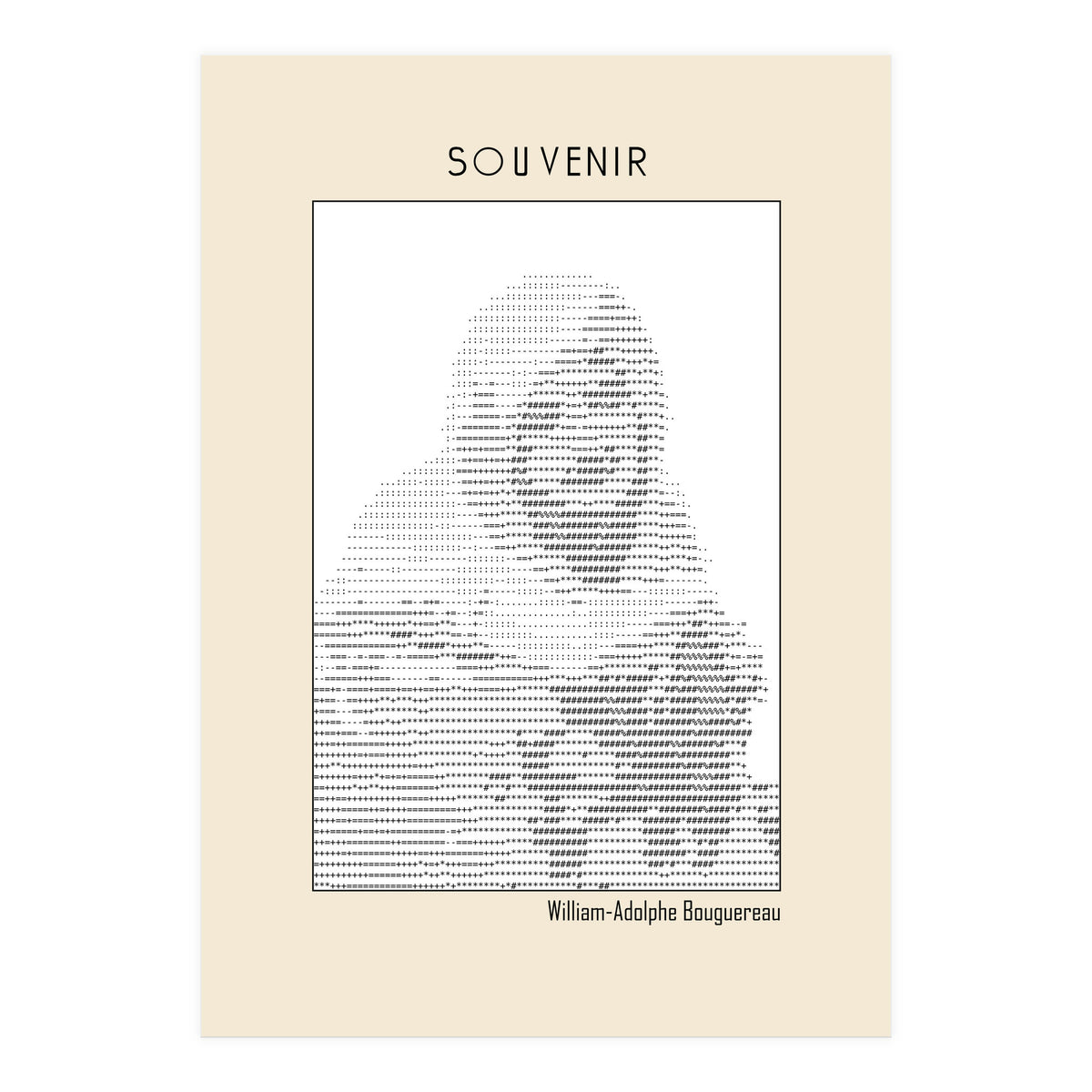 Souvenir – William Adolphe Bouguereau (1894) – Ascii Art (Print Only)